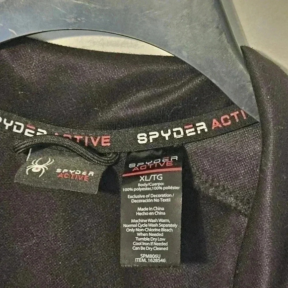 Spyder Active Pro Web Full Zip Nylon Jacket Black XL Long Sleeve - Picture 7 of 11